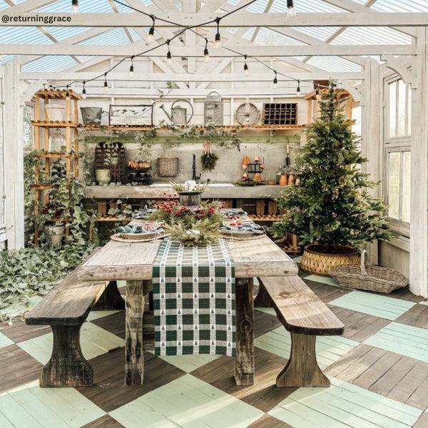 Elrene Sherwood Tree Dobby Cotton Table Runner