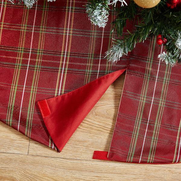 Elrene Shimmering Plaid Holiday Tree Skirt