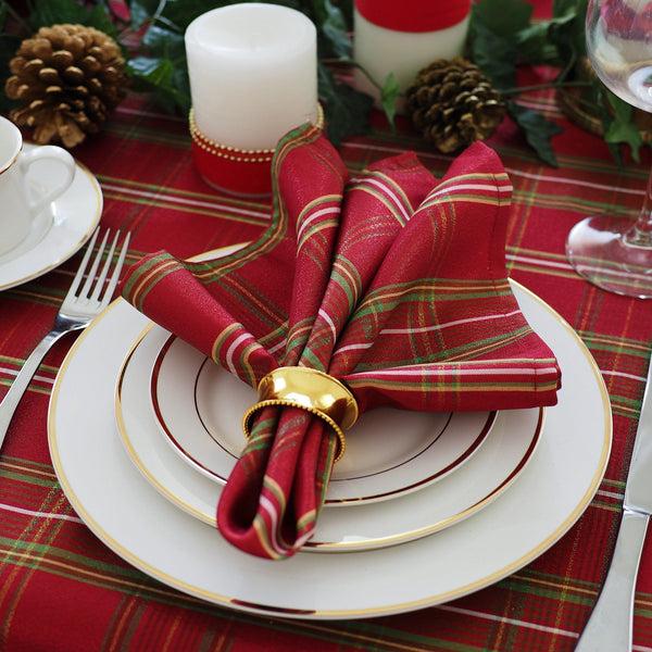 Elrene Shimmering Plaid Napkins Set Of 4