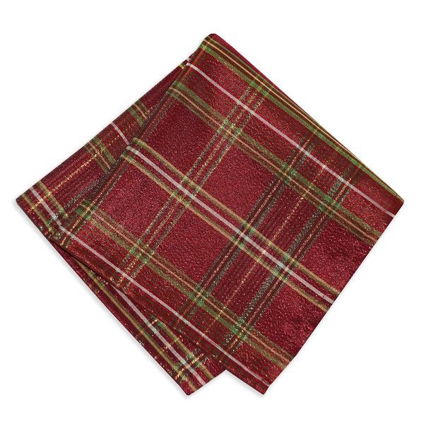 Elrene Shimmering Plaid Napkins Set Of 4