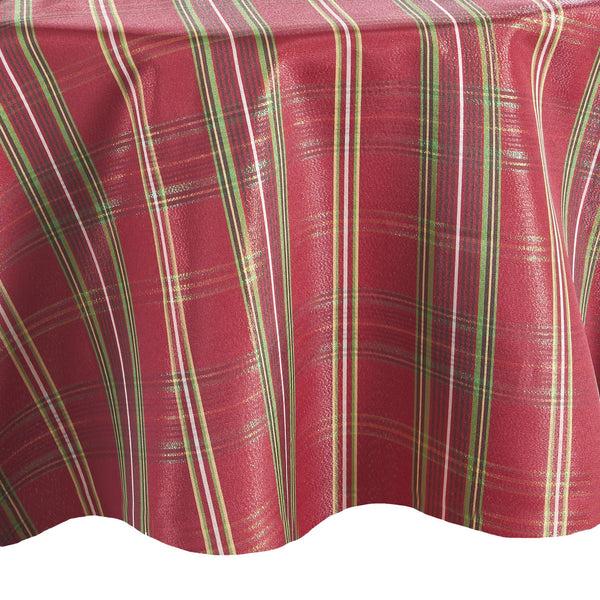Elrene Shimmering Plaid Tablecloth