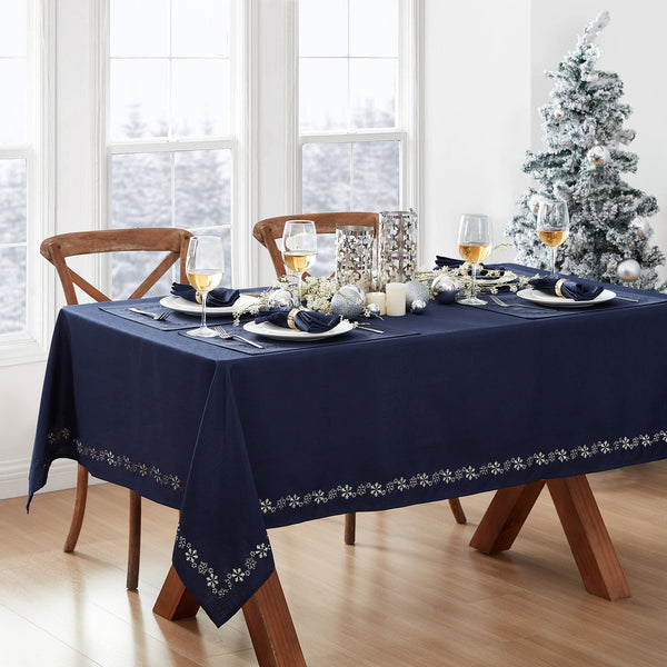 elrene Snowflake Laser Cut Tablecloth