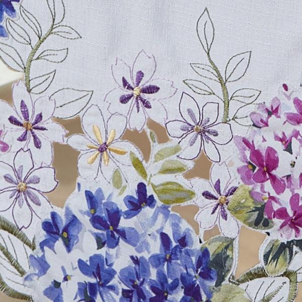Elrene Spring Hydrangea Floral Cutwork Tablecloth