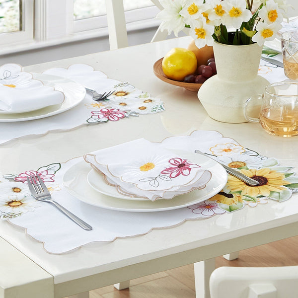 Elrene Sunflower And Daisies Placemats Set Of 4