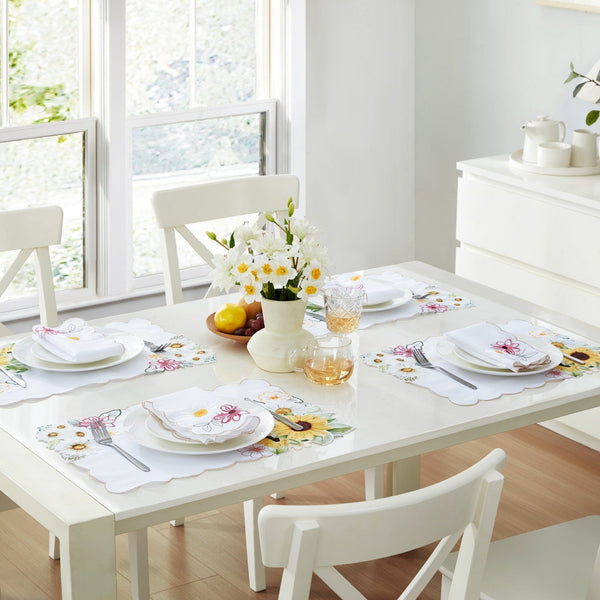Elrene Sunflower And Daisies Placemats Set Of 4