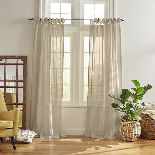 Elrene Vienna Tie-Top Sheer Window Curtain