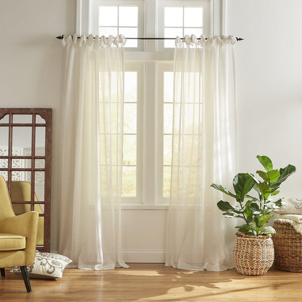 elrene Vienna Tie-Top Sheer Window Curtain
