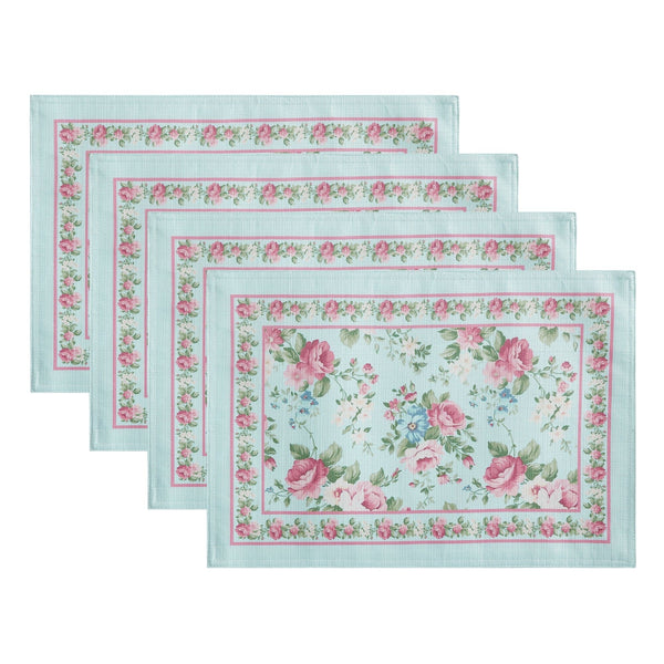 elrene Vintage Floral Garden Placemats Set of 4