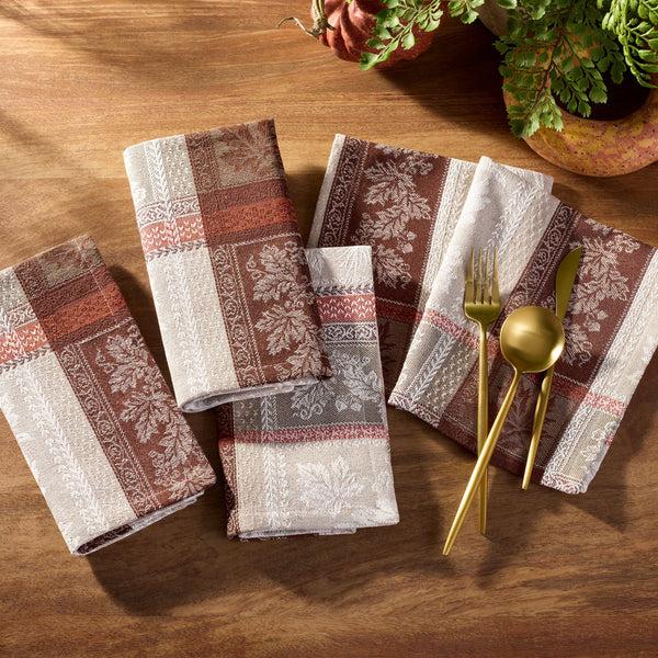 Elrene Windswept Harvest Jacquard Napkin Set Of 8