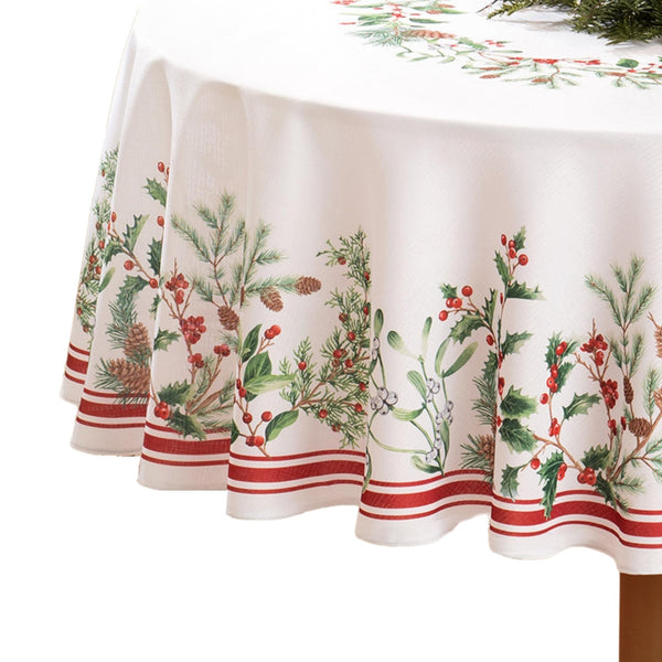 Elrene Winter Holiday Berry Tablecloth