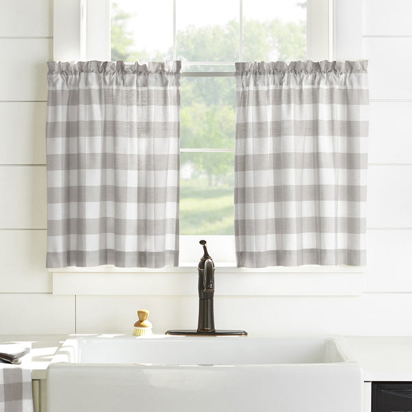 Elrene Farmhouse Living Buffalo Check Kitchen Window Collection