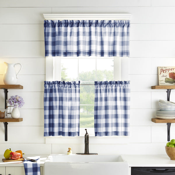 Elrene Farmhouse Living Buffalo Check Kitchen Window Collection