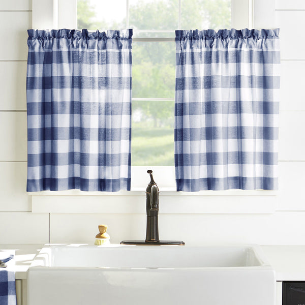Elrene Farmhouse Living Buffalo Check Kitchen Window Collection