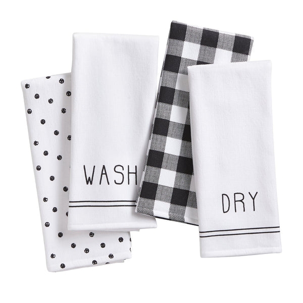 Elrene Farmhouse Living Sentiments Kitchen Towels Set Of 4