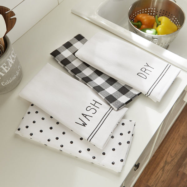 elrene Farmhouse Living Sentiments Kitchen Towels Set of 4