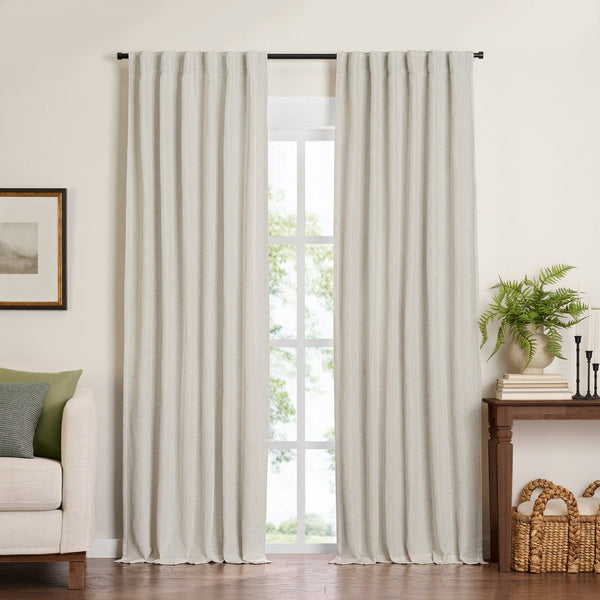 elrene Harrow Solid Texture Blackout Window Curtain Panel