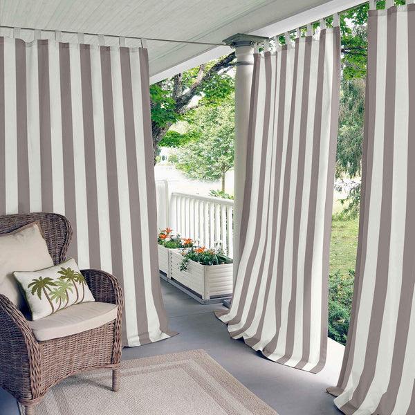 elrene Highland Stripe Indoor/Outdoor Window Panel Collection