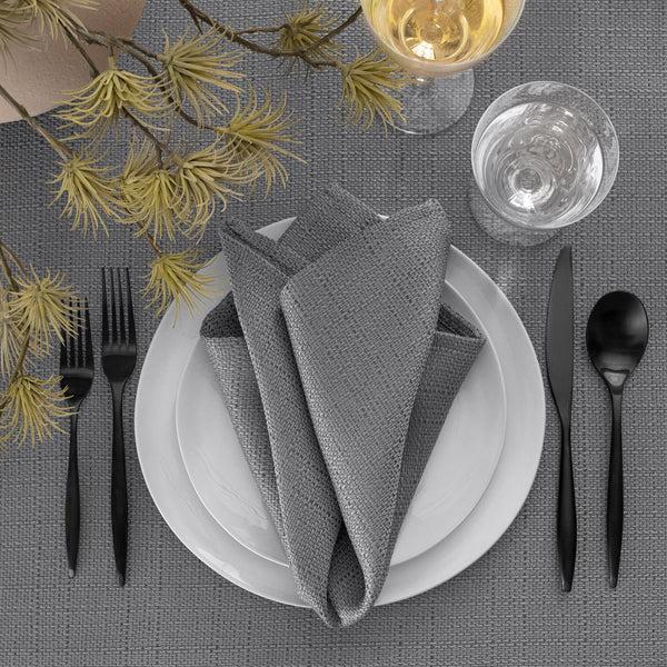Elrene Laurel Solid Texture Water And Stain Resistant Napkins Set Of 4