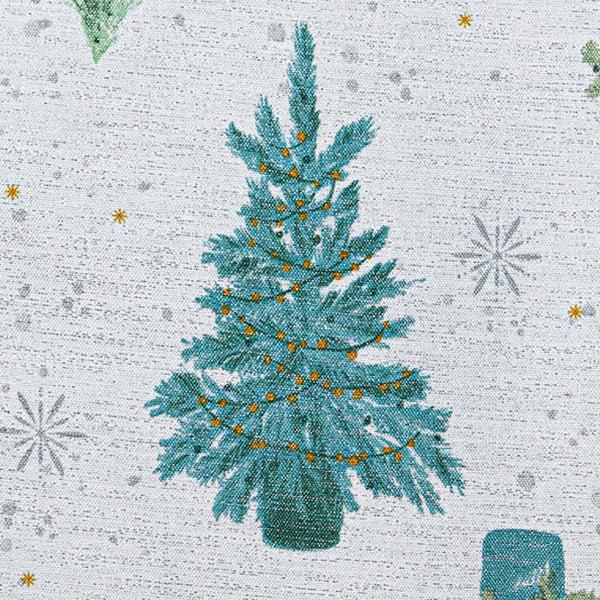 Elrene Lucina Twinkle Trees Holiday Lurex Fabric Napkins Set Of 4