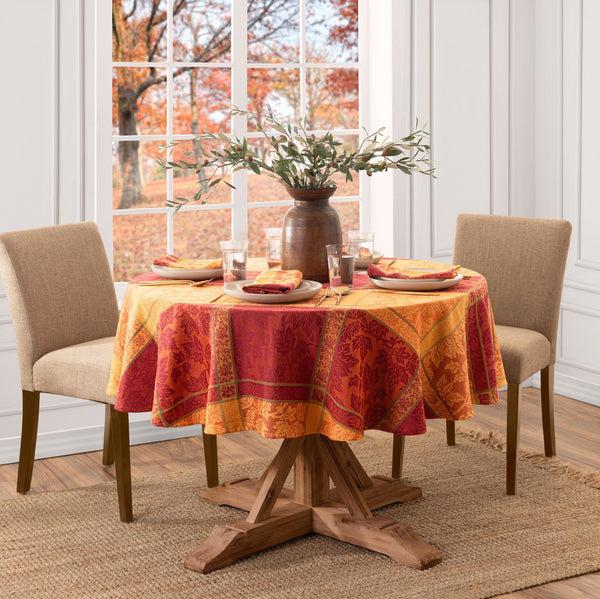 Elrene Maplewood Jacquard Harvest Cotton Tablecloth