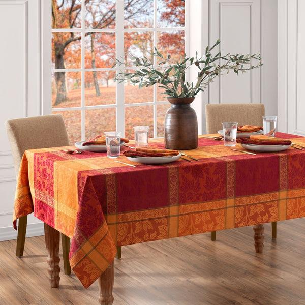 elrene Maplewood Jacquard Harvest Cotton Tablecloth
