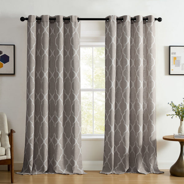 elrene Medalia Room Darkening Geometric Window Curtain