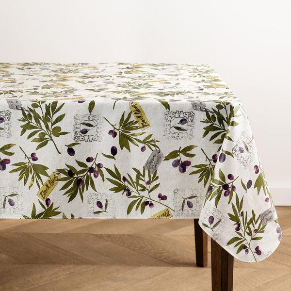elrene Montalcino Italian Olive Branches Printed Vinyl Indoor/Outdoor Tablecloth