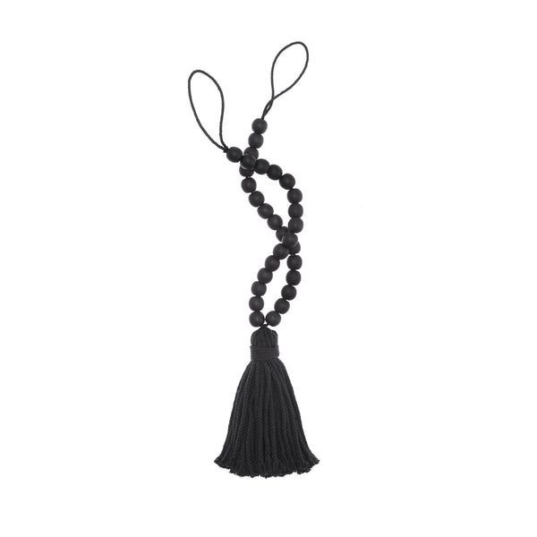 Elrene Nomad Decorative Wooden Fringe Tassel Window Curtain Tieback