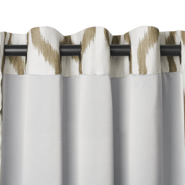 Elrene Renzo Ikat Geometric Linen Room Darkening Window Curtain