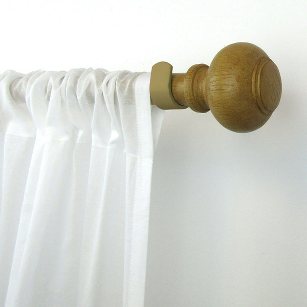 Elrene Rhinebeck Rustic Faux Wood 1" Window Drapery Single Curtain Rod