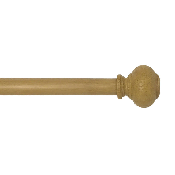 Elrene Rhinebeck Rustic Faux Wood 1" Window Drapery Single Curtain Rod