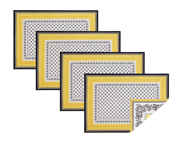 Elrene Villeroy & Boch Audun Cotton Fabric Reversible Placemat 14"x20" (Set Of 4)