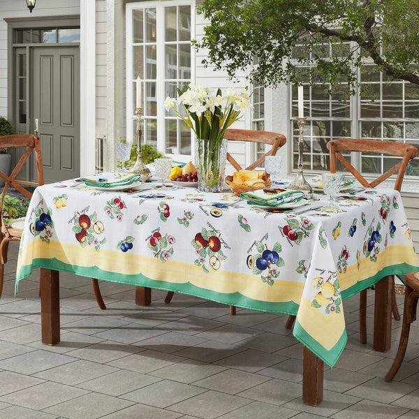 Elrene Villeroy & Boch French Garden Fleurence Stain And Water Resistant Tablecloth