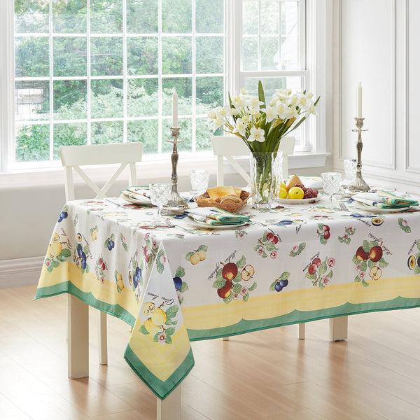 elrene Villeroy & Boch French Garden Fleurence Stain and Water Resistant Tablecloth