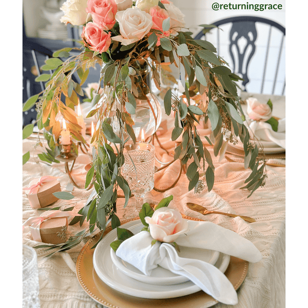 elrene Villeroy & Boch La Classica Linen Fabric Napkin (Set of 4)