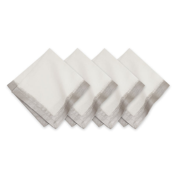 Elrene Villeroy & Boch Metallic Brushstroke Napkin 21"x21" (Set Of 4)