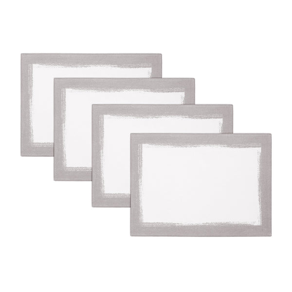 Elrene Villeroy & Boch Metallic Brushstroke Placemats 14"x20" (Set Of 4)