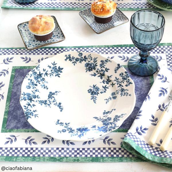 Elrene Villeroy & Boch Switch 3 Cotton Fabric Reversible Placemat 14"x20" (Set Of 4)