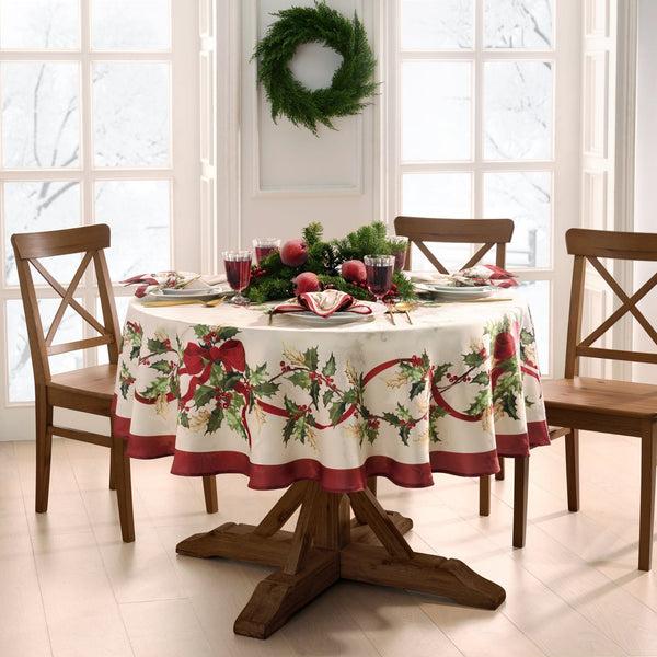 Elrene Villeroy & Boch Winter Bows & Garland Tablecloth