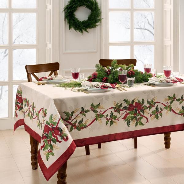 elrene Villeroy & Boch Winter Bows & Garland Tablecloth