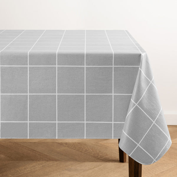 Elrene Windowpane Plaid Grid Printed Vinyl Indoor/Outdoor Tablecloth