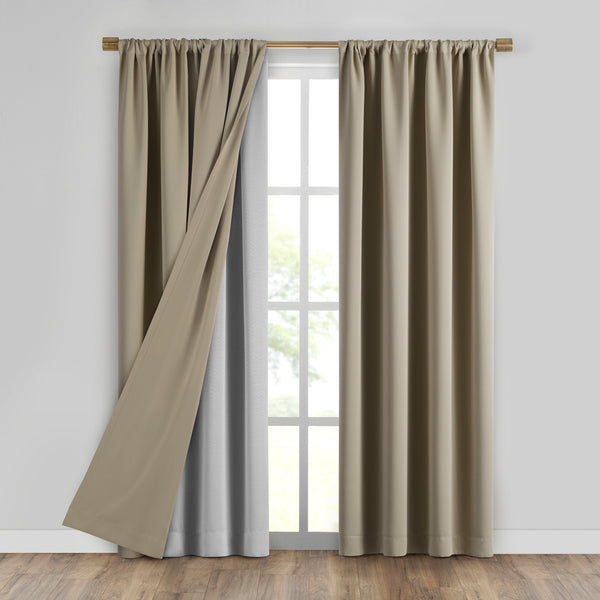 Elrene Yarnlock Technology By SunVeil Extra Wide Thermal Blackout Curtain Liner