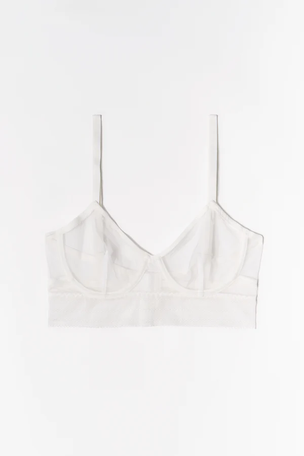 else Bare Underwire Full Cup Longline Bra | Off White