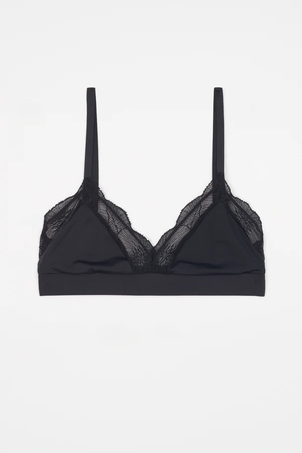 else Anemone Soft Triangle Bra | Black