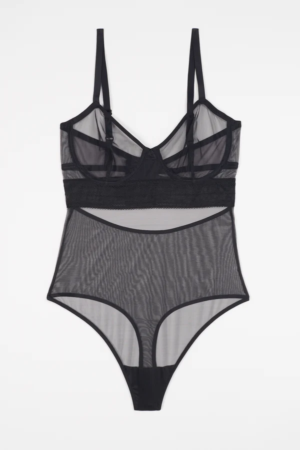 else Bare Underwire Bodysuit | Black