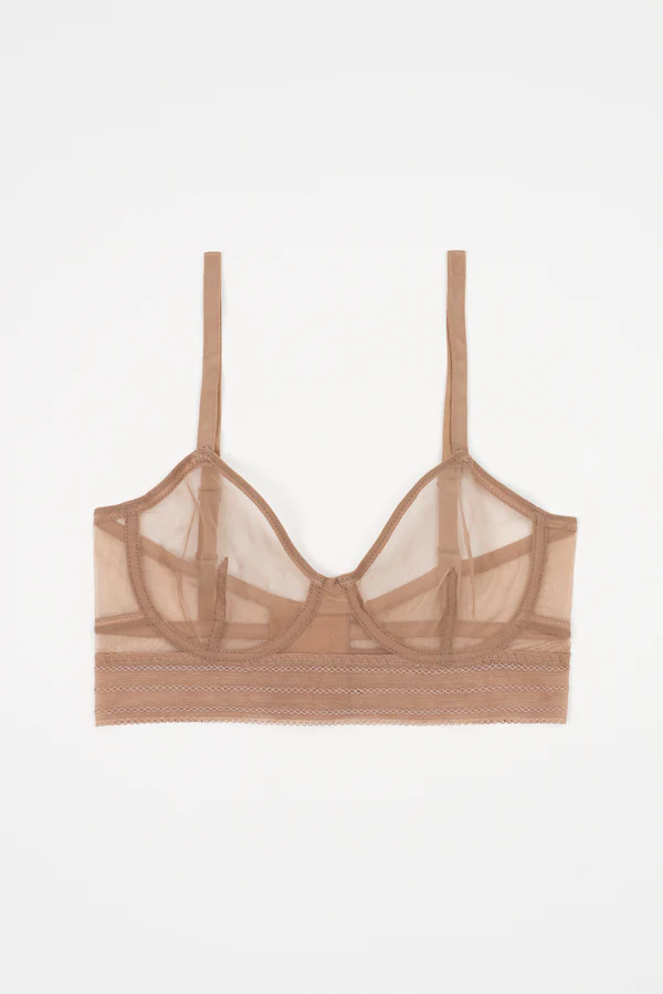 else Bare Underwire Full Cup Longline Bra | Mocha