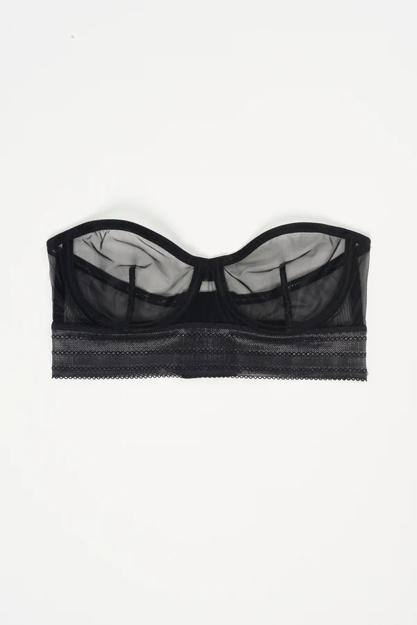 Else Bare Underwire Strapless Bra | Black