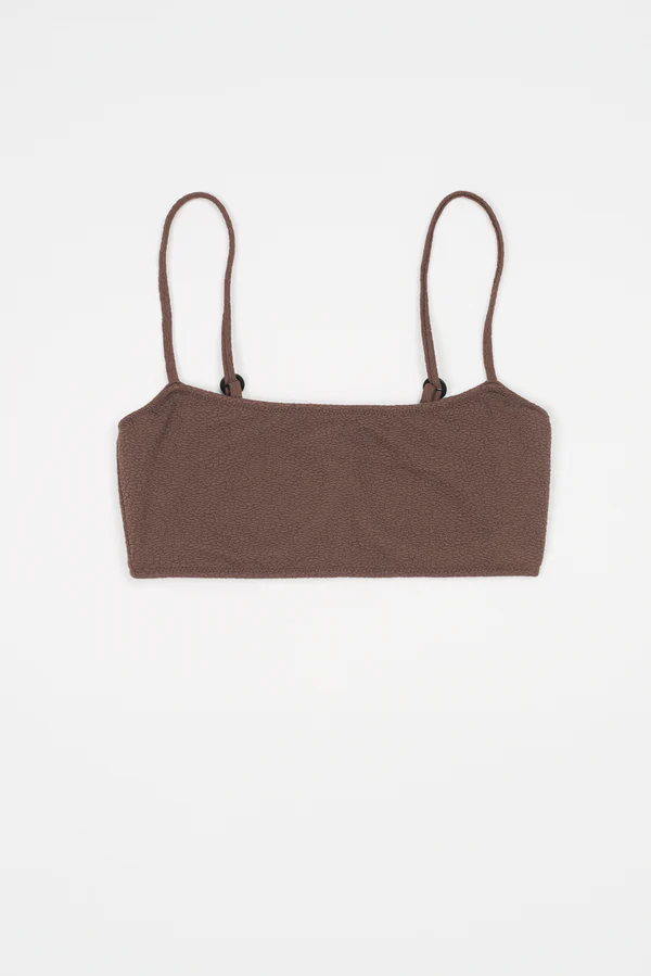 else Boucle Hidden Underwire Bikini Top | Choco