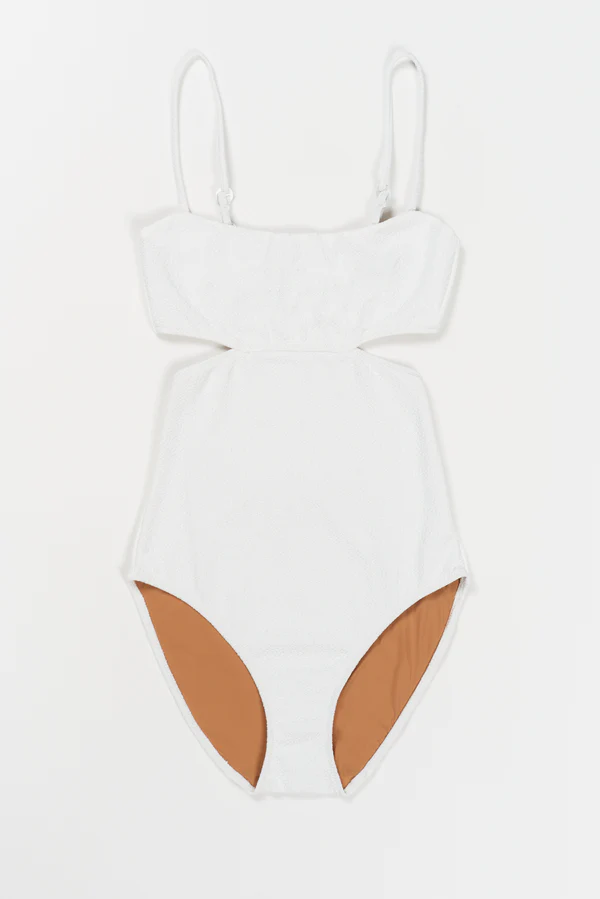 else Boucle Hidden Underwire One Piece Suit | White