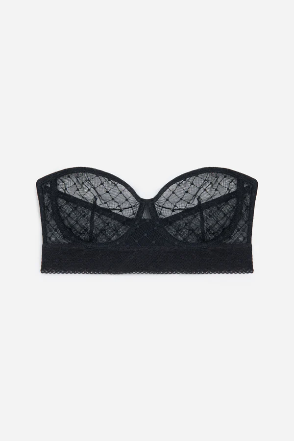 else Cosmo Underwire Strapless Bra | Black